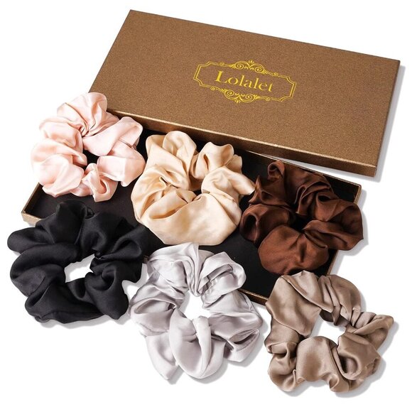Scrunchies for Women, Satin Hair Softer Than Silk Ties Sleep, Big Scrunchy Ponyt - Picture 1 of 8